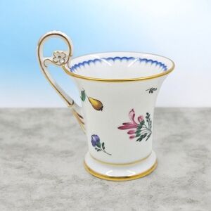 Richard Ginori Italian Fruits Demitasse Cup Blue Border Gold Accent Italy